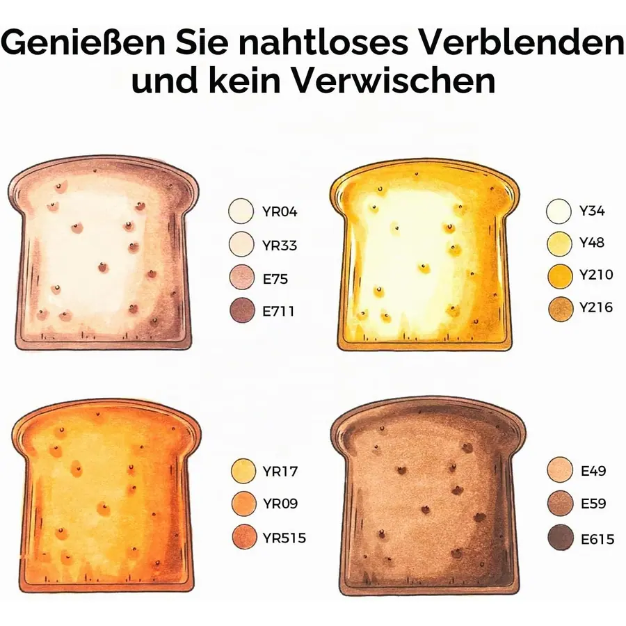 Ohuhu Alkohol Marker Hauttöne 24 Pinsel & Keil für Porträtkunst – Miniaturansicht 3