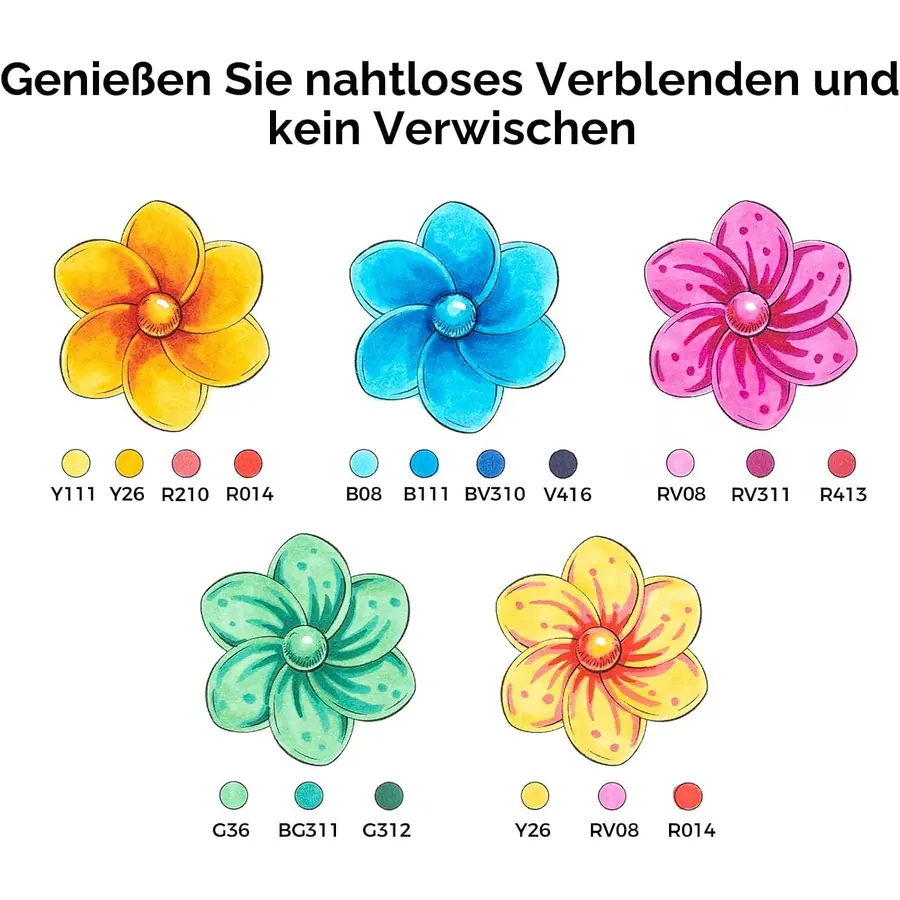 Ohuhu Pinselmarker 120 Pinsel & Fein mit Mischer für Kunst – B08DJ1K88L – Miniaturansicht 4