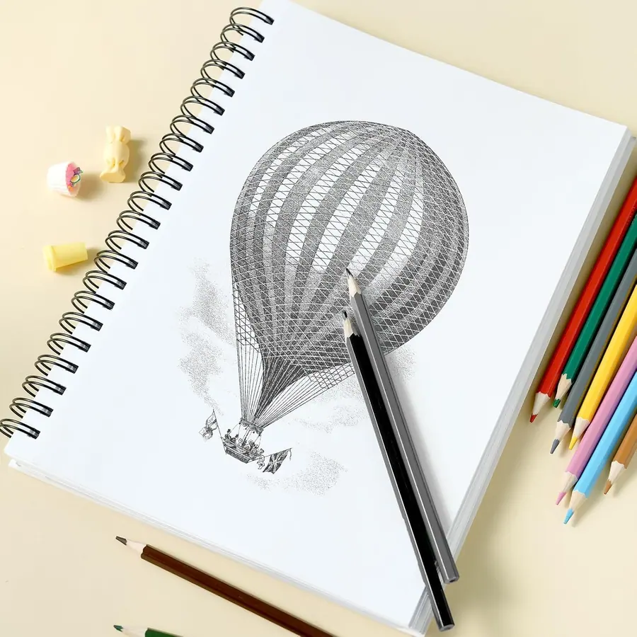 Ohuhu A4 Skizzenbuch Mischtechnik - 200g/m² säurefreies Papier – Farbe Weiß – B0C9CLDTTG – Miniaturansicht 6